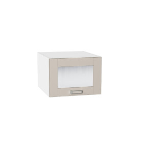 Шкаф верхний горизонтальный остекленный глубокий Лофт, цвет: Cream Silk