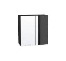 Шкаф верхний прямой угловой Валерия-М, цвет: Белый металлик