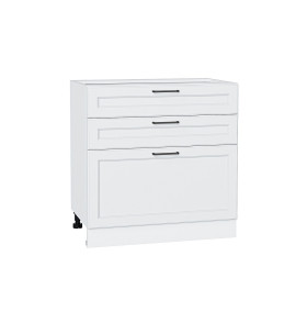 Шкаф нижний с 3-мя ящиками Барселона, цвет: Белый