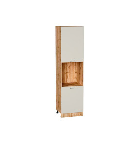 Шкаф пенал с 2-мя дверцами под технику Флэт, цвет: Cashmere In 2S