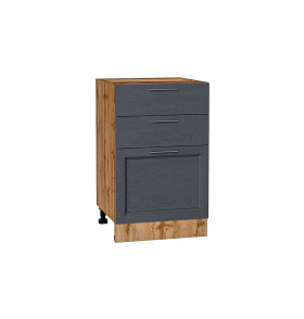 Шкаф нижний с 3-мя ящиками Сканди, цвет: Graphite Softwood
