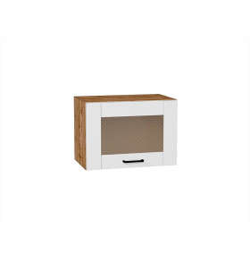 Шкаф верхний горизонтальный остекленный Лофт, цвет: Super White