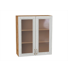 Шкаф верхний с 2-мя остекленными дверцами Шале, цвет: White Dreamline