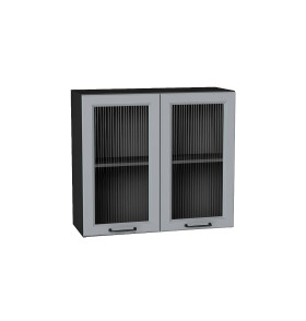 Шкаф верхний с 2-мя остекленными дверцами Ницца, цвет: Magnum