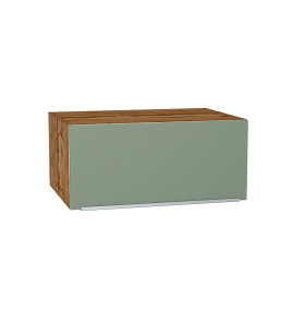 Шкаф верхний горизонтальный глубокий Фьюжн, цвет: Silky Mint