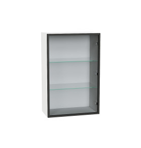 Шкаф верхний с 1-ой остекленной дверцей, цвет: Черный