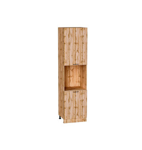 Шкаф пенал с 2-мя дверцами под технику Флэт, цвет: Wotan Oak 2S