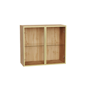 Шкаф верхний с 2-мя остекленными дверцами, цвет: Золотой
