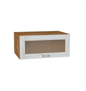 Шкаф верхний горизонтальный остекленный глубокий Лофт, цвет: Nordic Oak