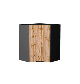 Шкаф верхний угловой Флэт, цвет: Wotan Oak 2S