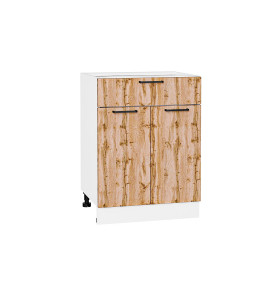 Шкаф нижний с 2-мя дверцами и ящиком Флэт, цвет: Wotan Oak 2S