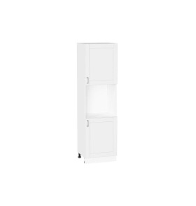 Шкаф пенал с 2-мя дверцами под технику Лофт, цвет: White Silk