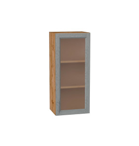 Шкаф верхний с 1-ой остекленной дверцей Сканди, цвет: Grey Softwood