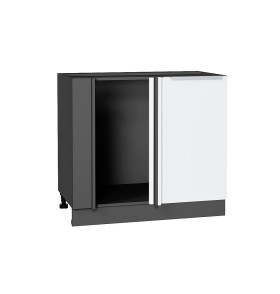 Шкаф нижний угловой Фьюжн, цвет: Silky White