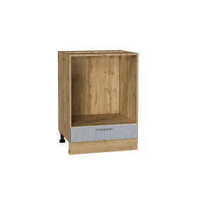 Шкаф нижний под духовку Валерия-М, цвет: Серый металлик дождь светлый