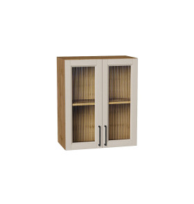 Шкаф верхний с 2-мя остекленными дверцами Сканди, цвет: Cream Silkwood