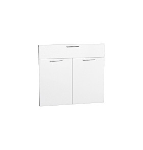 Комплект фасадов Валерия-М для каркаса Ф-51М Н801М, цвет: Белый металлик