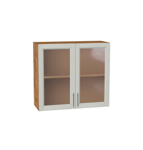 Шкаф верхний с 2-мя остекленными дверцами Сканди, цвет: Cappuccino Softwood