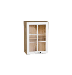 Шкаф верхний с 1-ой остекленной дверцей Дублин, цвет: Special White