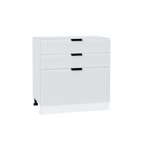 Шкаф нижний с 3-мя ящиками Евро Лайн, цвет: Белый