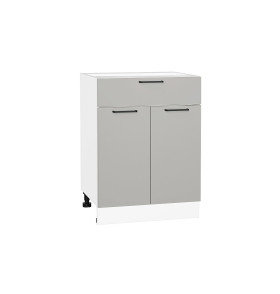 Шкаф нижний с 2-мя дверцами и ящиком Флэт, цвет: Light Grey In 2S
