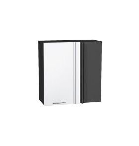 Шкаф верхний прямой угловой Валерия-М, цвет: Белый глянец