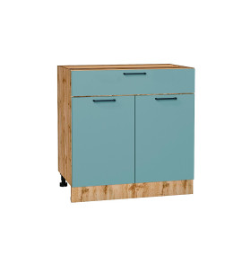 Шкаф нижний с 2-мя дверцами и ящиком Флэт, цвет: Grey-green In 2S