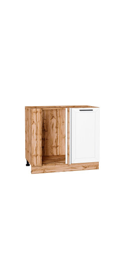 Шкаф нижний угловой Глетчер, цвет: Айленд Силк | Пленка ПВХ «Soft Touch»., Айленд Силк