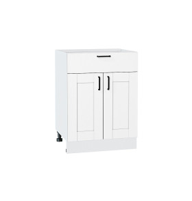 Шкаф нижний с 2-мя дверцами и ящиком Лофт, цвет: Super White