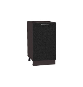 Шкаф нижний с 1-ой дверцей Валерия-М, цвет: Черный металлик