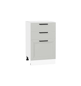 Шкаф нижний с 3-мя ящиками Нео, цвет: Grey Silk