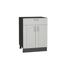 Шкаф нижний с 2-мя дверцами и ящиком Лофт, цвет: Grey Silk