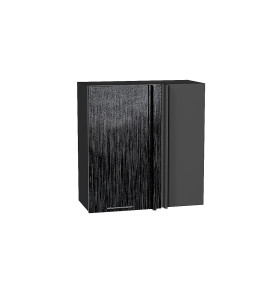 Шкаф верхний прямой угловой Валерия-М, цвет: Черный металлик дождь