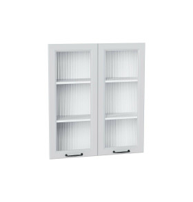 Комплект фасадов Ницца Royal со стеклом Moru для каркаса Ф-55Н В809, цвет: Blanco