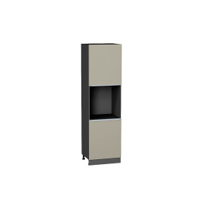 Шкаф пенал с 2-мя дверцами под технику Фьюжн, цвет: Silky Grey