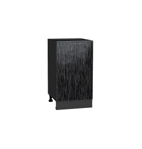 Шкаф нижний с 1-ой дверцей Валерия-М, цвет: Черный металлик дождь