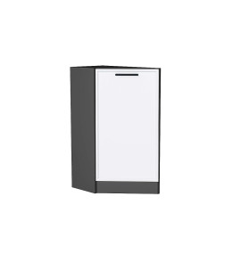 Шкаф нижний торцевой Фрейм, цвет: White Silk