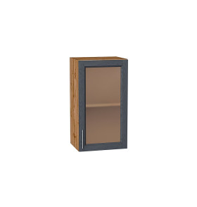 Шкаф верхний с 1-ой остекленной дверцей Сканди, цвет: Graphite Softwood