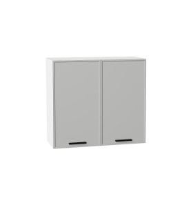 Шкаф верхний с 2-мя дверцами Фрейм, цвет: Grey Silk