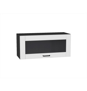 Шкаф верхний горизонтальный остекленный Лофт, цвет: Super White