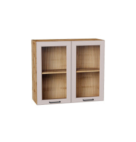 Шкаф верхний с 2-мя остекленными дверцами Барселона, цвет: Кашемир