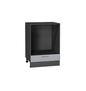 Шкаф нижний под духовку Валерия-М, цвет: Серый металлик дождь светлый