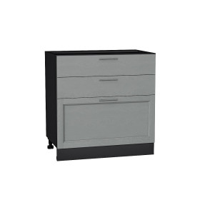 Шкаф нижний с 3-мя ящиками Сканди, цвет: Grey Softwood