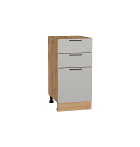 Шкаф нижний с 3-мя ящиками Флэт, цвет: Light Grey In 2S