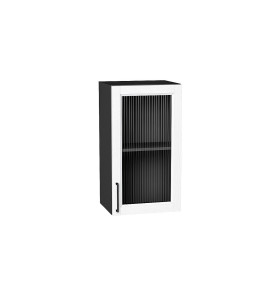 Шкаф верхний с 1-ой остекленной дверцей Сканди, цвет: White Silkwood