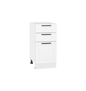 Шкаф нижний с 3-мя ящиками Глетчер, цвет: Айленд Силк