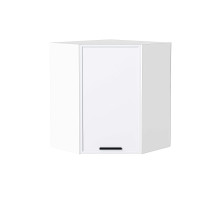 Шкаф верхний угловой Фрейм, цвет: White Silk