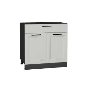 Шкаф нижний с 2-мя дверцами и ящиком Нео, цвет: Grey Silk