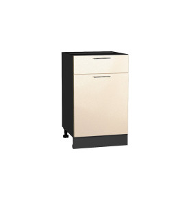 Шкаф нижний с 1-ой дверцей и ящиком Валерия-М, цвет: Бежевый металлик