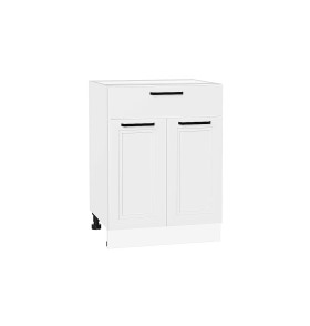 Шкаф нижний с 2-мя дверцами и ящиком Нео, цвет: White Silk